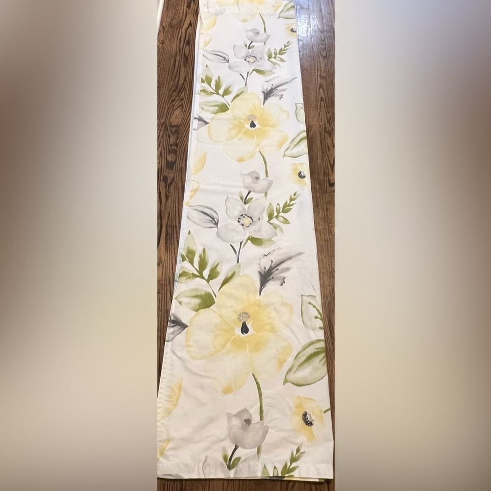 Cynthia Rowley Floral Cream, Gray and Yellow Shower Curtain